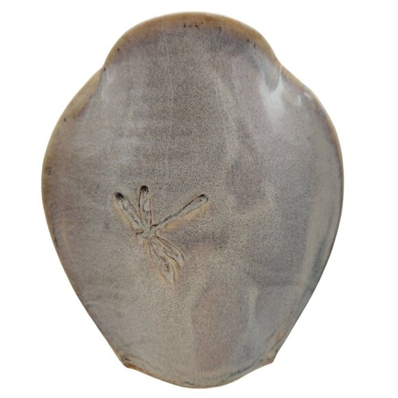 Priscilla Fursdon Vase Signed FP Dragonflies Blue Cream Black 6.25 in High - Picture 2 of 8